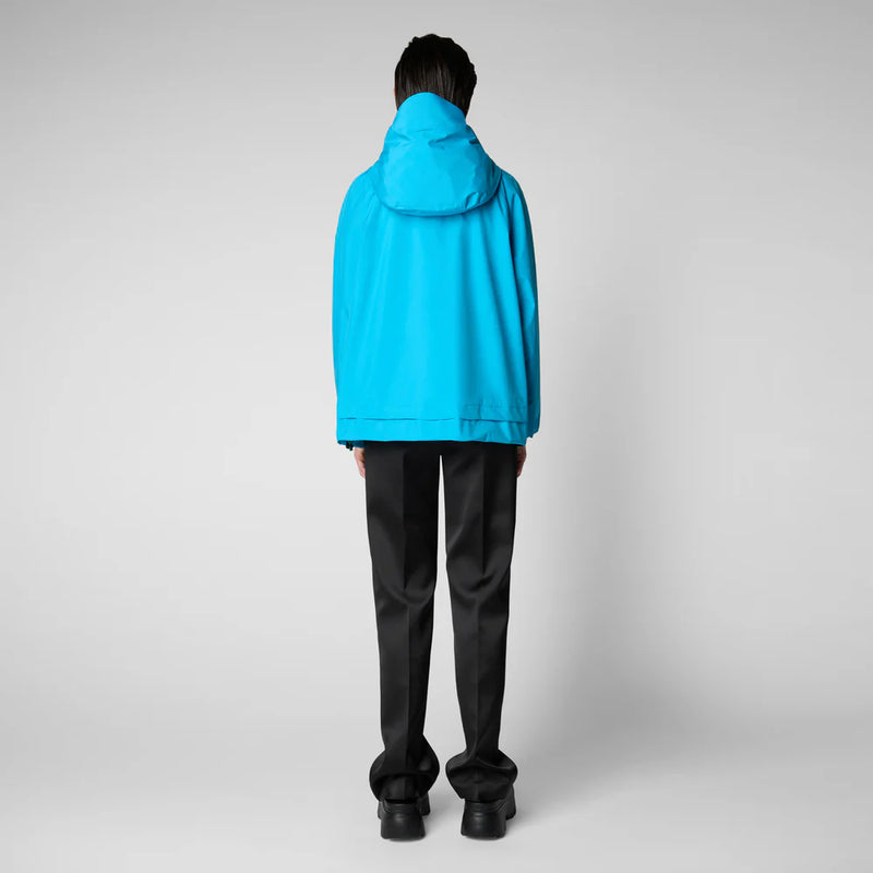 Suki Hooded Rain Jacket in Neptune Blue