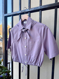 DC5232-ottod'ame-poplin-drawstring-waist-blouse-with-bandana-in-ametista-1