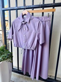 DC5232-ottod'ame-poplin-drawstring-waist-blouse-with-bandana-in-ametista-1