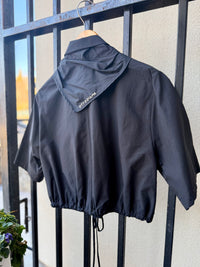 DC5232-ottod'ame-poplin-drawstring-waist-blouse-with-bandana-in-black-1