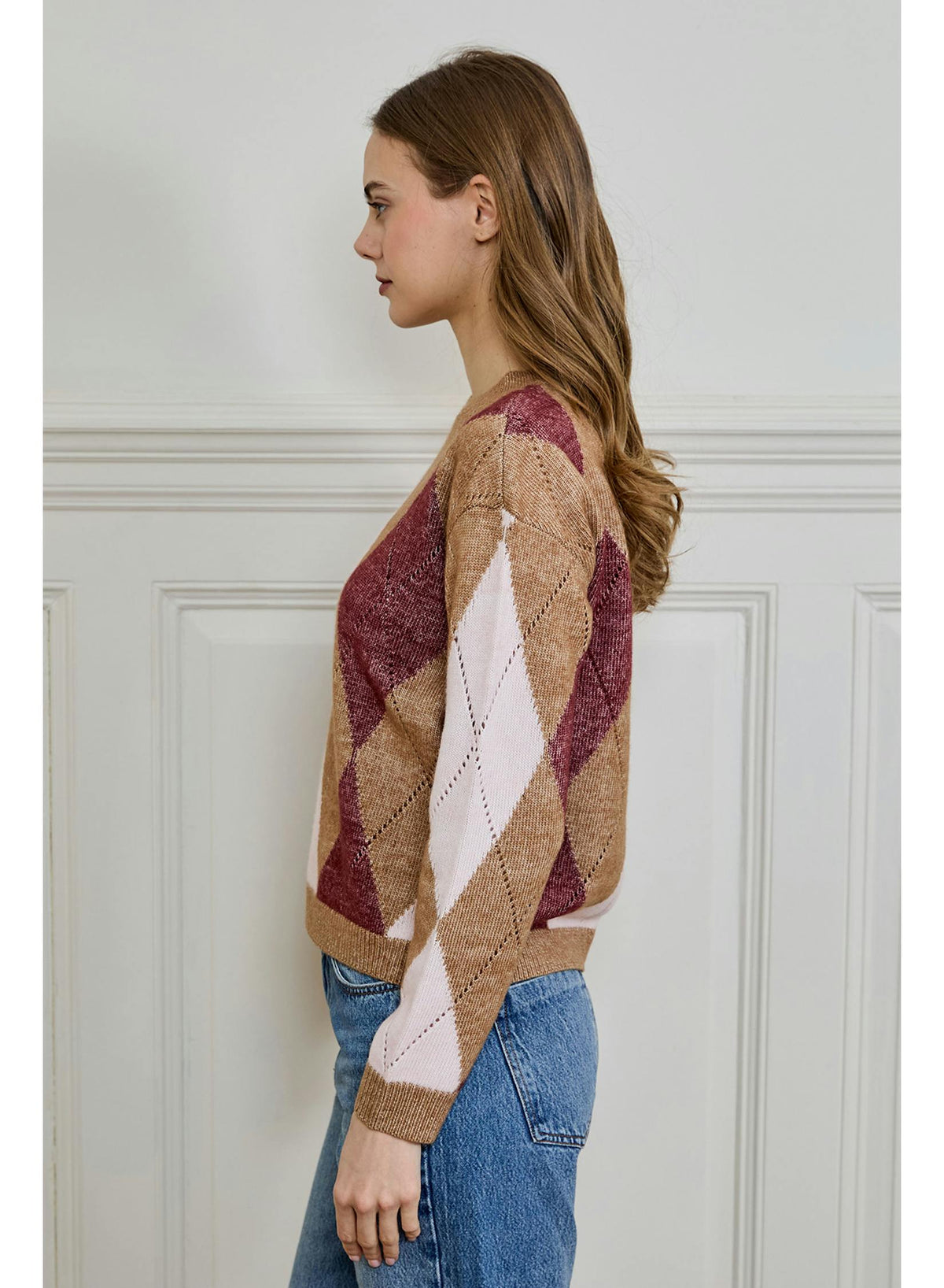 Rosemary Top in Fawn Combo