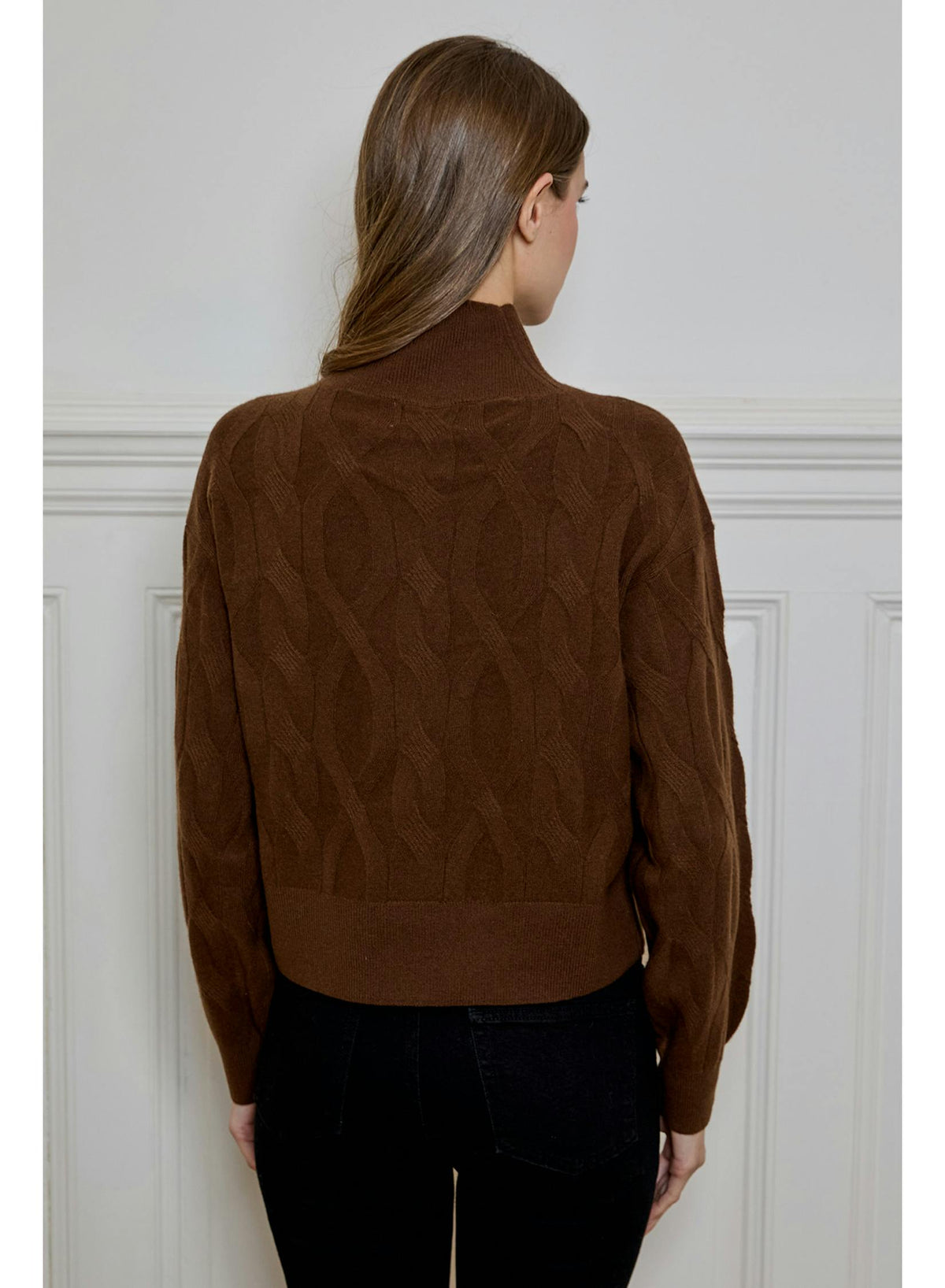 Evangeline Sweater Top in Espresso