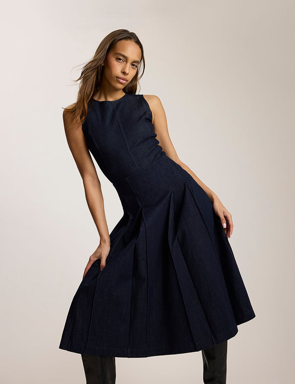 DNM619-commando-do-it-all-pleated-skirt-in-indigo-1