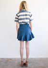 Everything Top in Blue/Brown Stripe