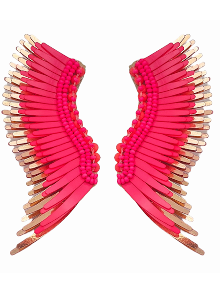 Midi Madeline Earring in Hot Pink/Gold