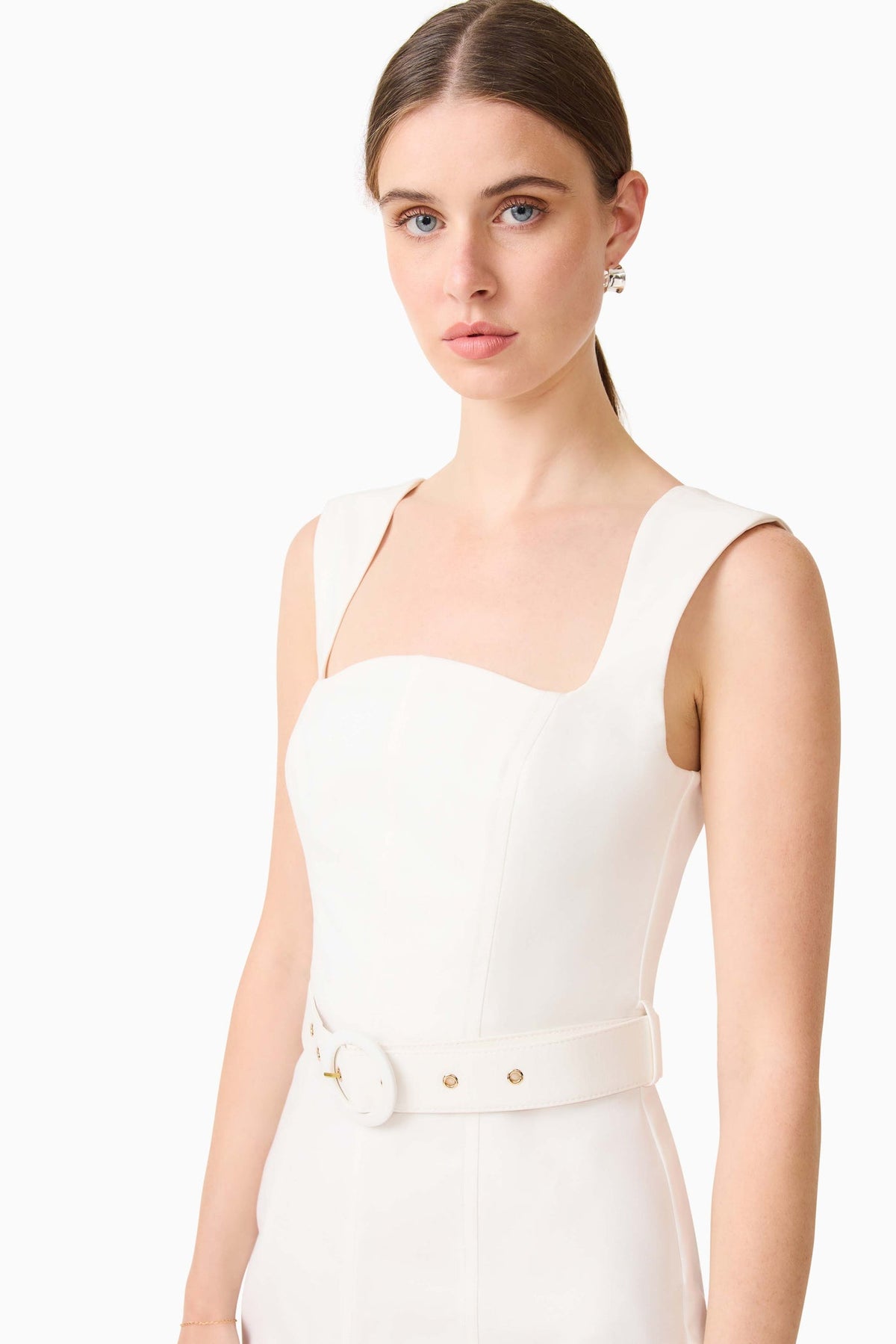 Elliatt Nydia Fit-and-Flare Maxi Dress in White Poppy's of Atlanta Elliatt Nydia Fit-and-Flare Maxi Dress in White Poppy's of Atlanta