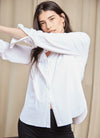 Connie Button Down Top in White