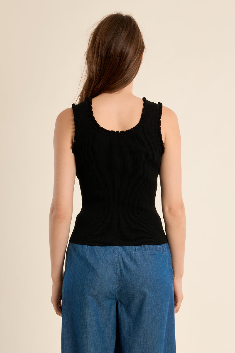 EF1577EP-molly-bracken-ruffle-trim-knit-tank-top-in-black-1