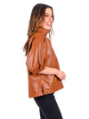 Poppy Top in Luggage Vegan Leather