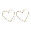 Emilie Heart Hoop Earrings in Gold