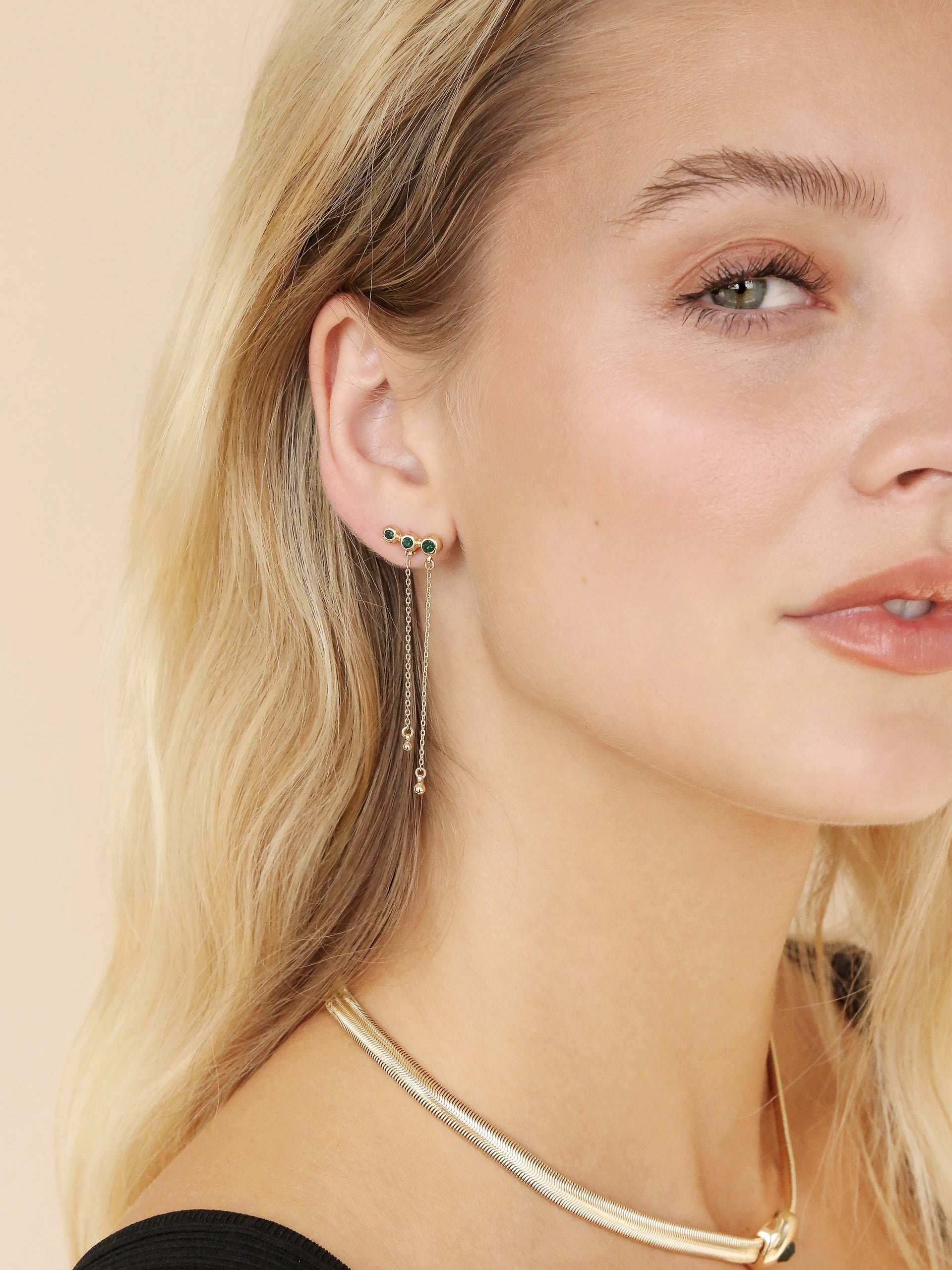 Emerald City Waterfall Earring