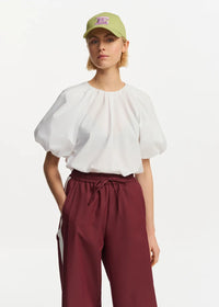 Fay Puff Sleeve Top in White