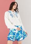 Francie Sweater in Floral Embroidered Ivory *FINAL SALE*