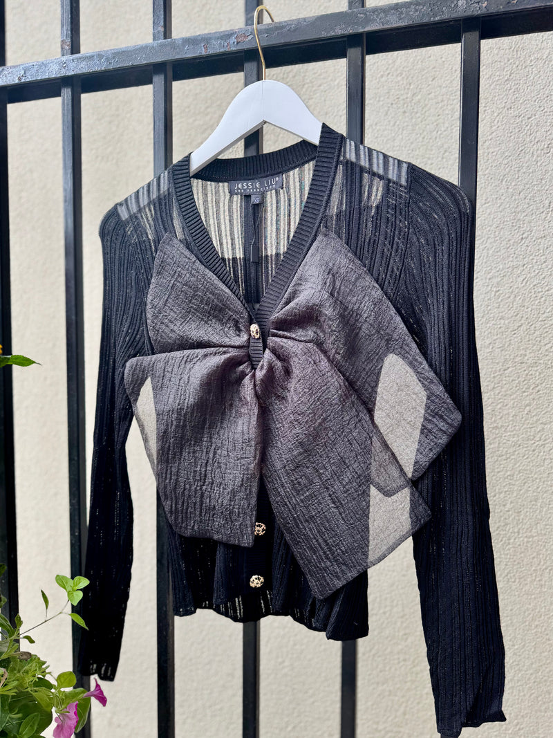 FW25B270-jessie-lui-rib-knit-sheer-knit-top-bow-detail-black-1
