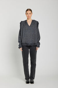 FW25CARSHI-v-de-vinister-carmen-ruffle-shirt-in-ash-grey-