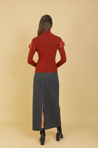 FW25K550-jessie-liu-ponte-skirt-in-charcoal-4