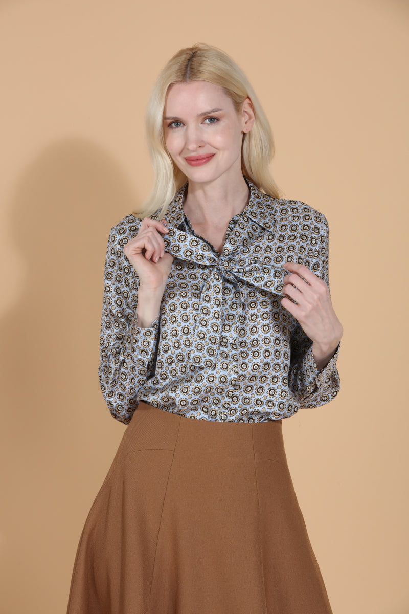 FW26B222-jessie-liu-tie-neck-blouse-in-teal-multi-1