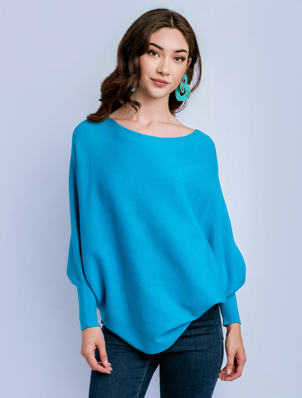 Ryu 'Thin' Sweater in Turquoise