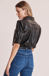 Alice Vegan Leather Shirt in Black