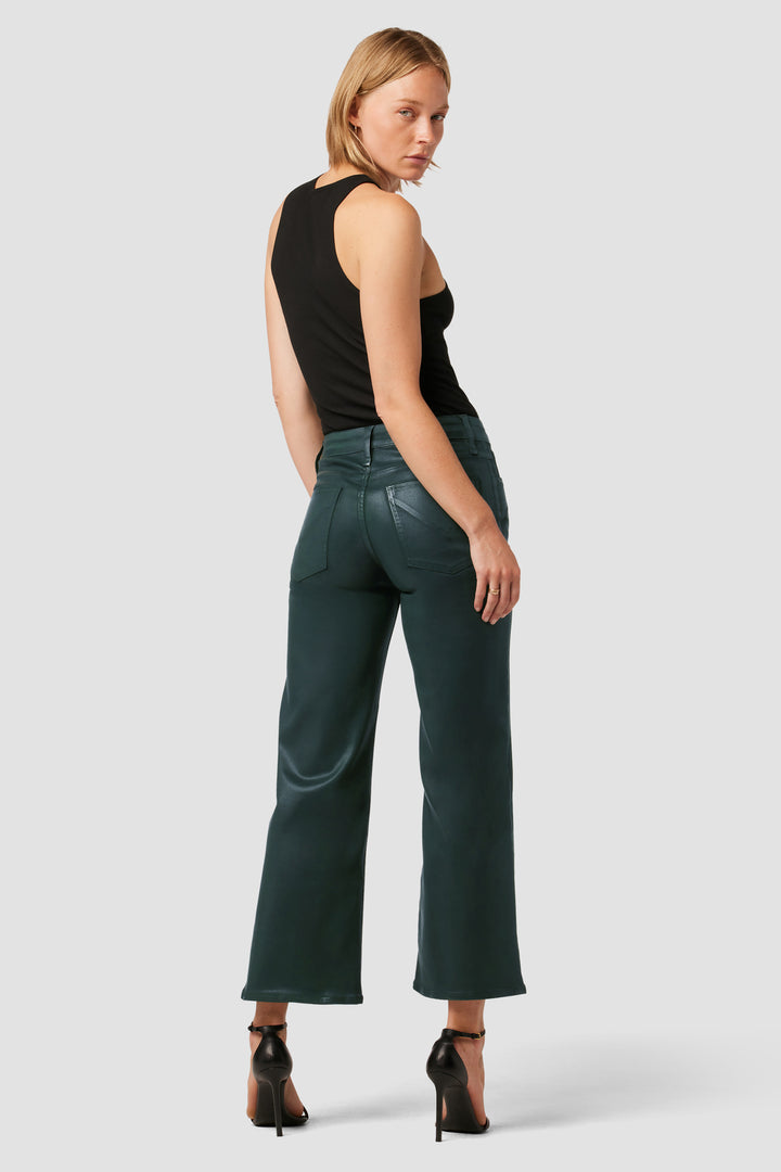 Rosie High-Rise Wide Leg Ankle Jean in Coated Scarab