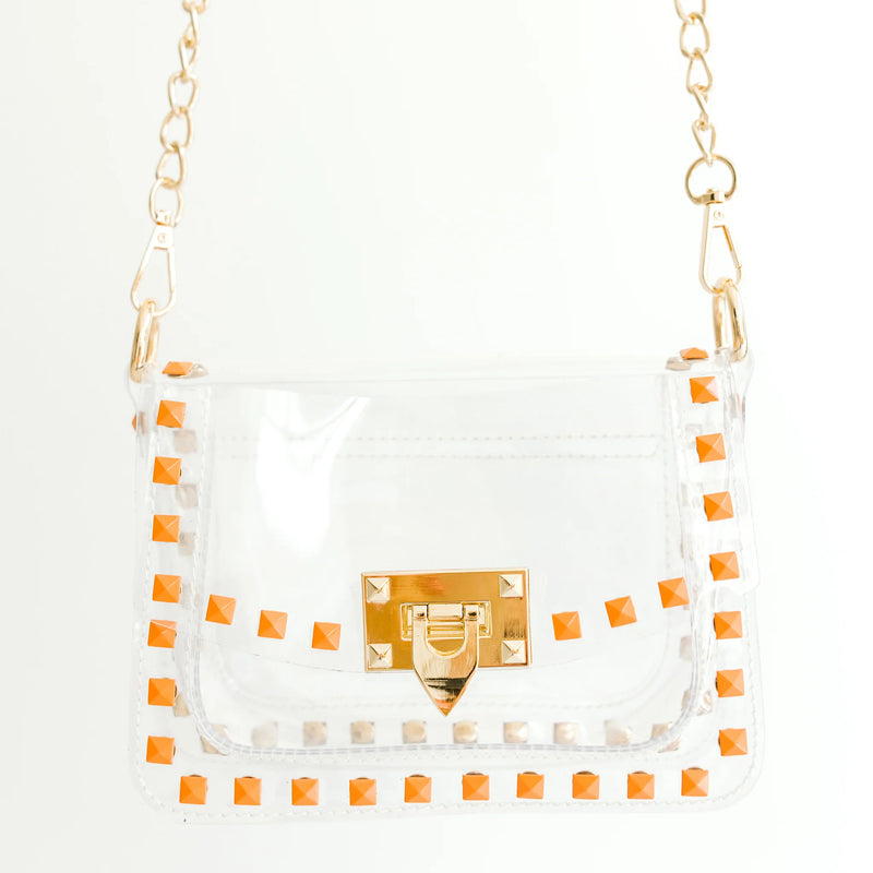 Jackie Clear Handbag in Orange