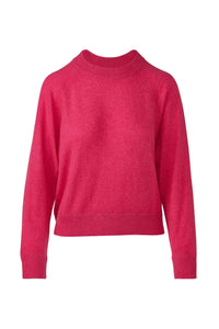 Color Pop Knit Sweatshirt in Cerise