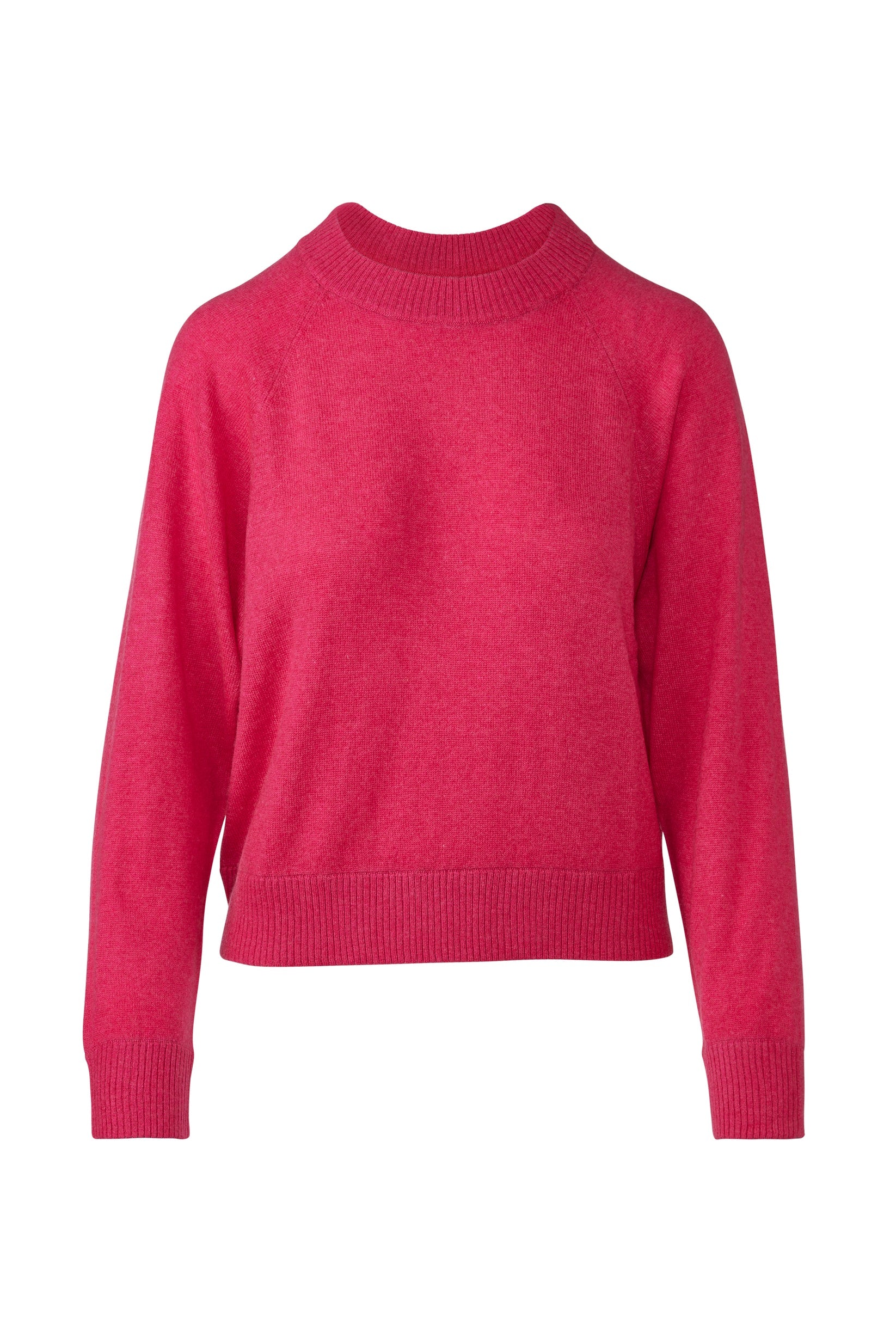 Color Pop Knit Sweatshirt in Cerise