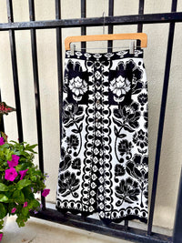 Floral Arabesque Knit Skirt in Cream *FINAL SALE*