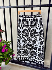 Floral Arabesque Knit Skirt in Cream *FINAL SALE*