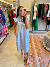 Knoll Dress in Blue Stripe