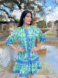 ISLA-PAYAL-MALTA-MINI-DRESS-IN-IKAT-GREEN-1