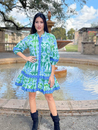 ISLA-PAYAL-MALTA-MINI-DRESS-IN-IKAT-GREEN-1
