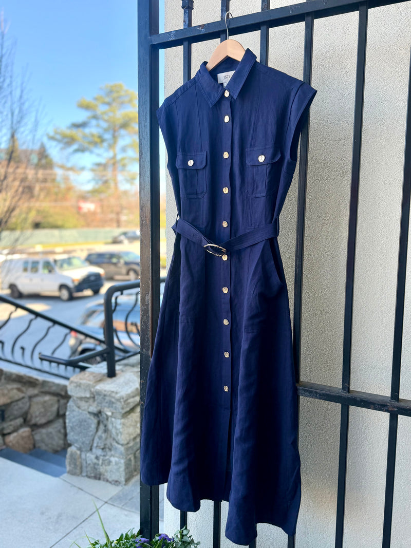 fitted lace wedding dress JS71 Helsa Linen Blend Maxi Dress in Navy – Poppy's of Atlanta
