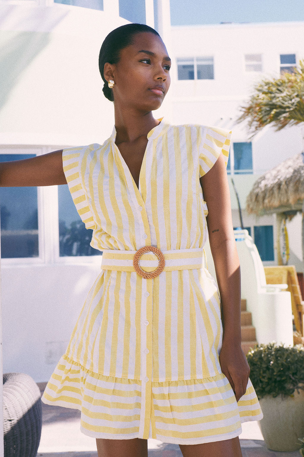 JS71-lavina-dress-in-yellow-white-stripe-1