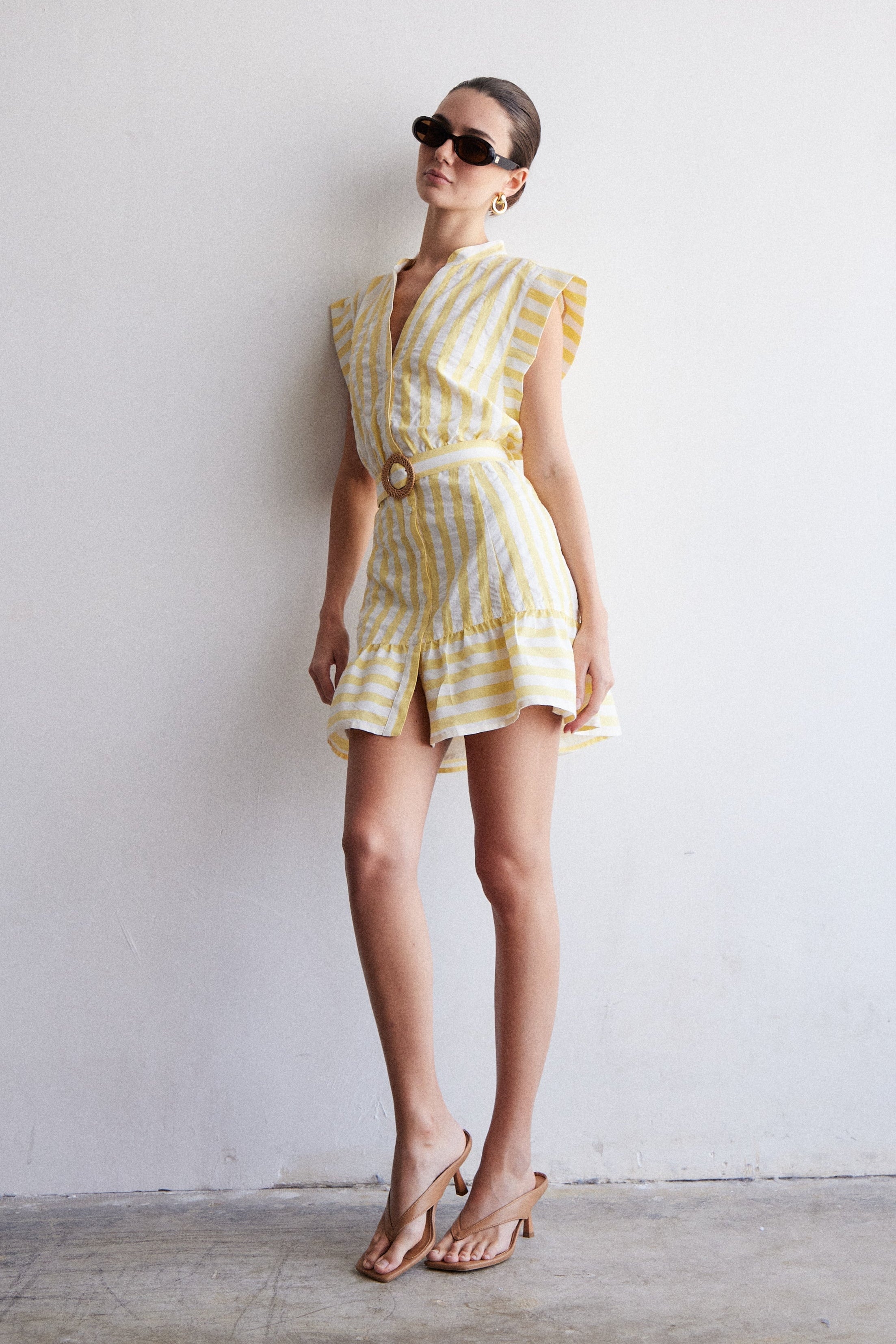 JS71-lavina-dress-in-yellow-white-stripe-1