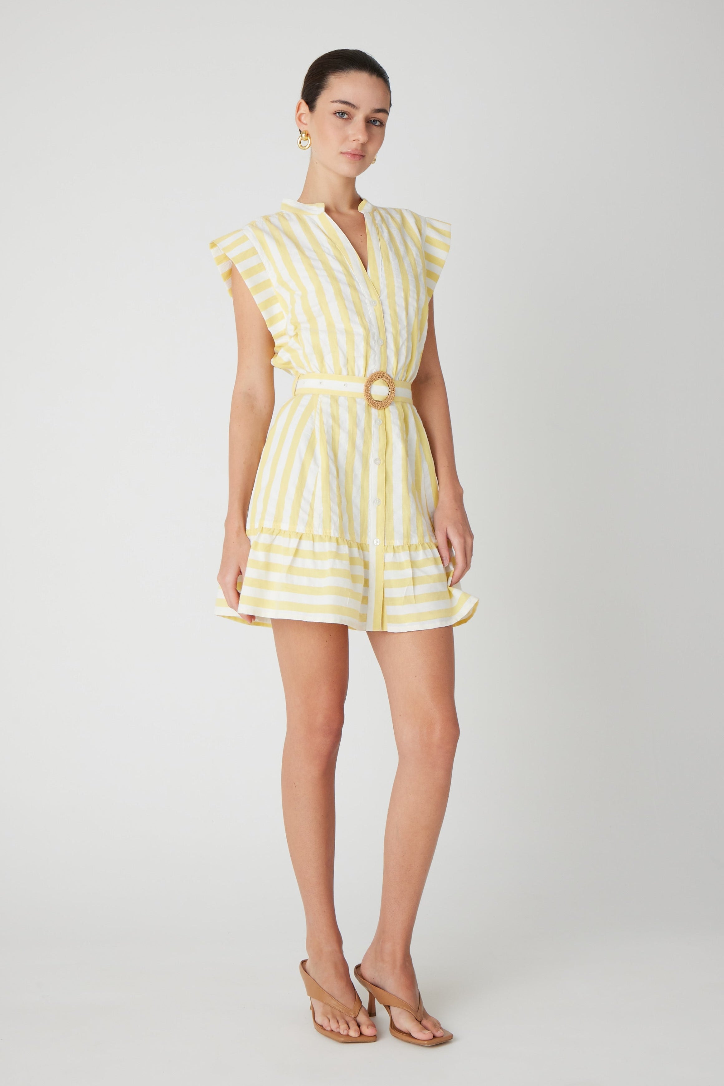 JS71-lavina-dress-in-yellow-white-stripe-1