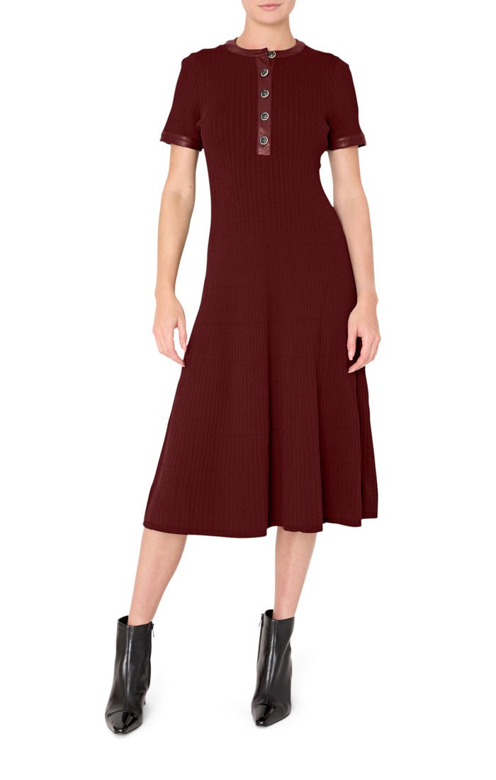 KQD581-milly-leather-detail-knit-midi-dress-burgundy-1