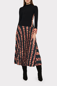 KQT629-milly-printed-satin-cuff-knit-mock-neck-top-black-cheetah-40QS37-otha-leopard-print-skirt-1