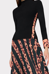 KQT629-milly-printed-satin-cuff-knit-mock-neck-top-black-cheetah-40QS37-otha-leopard-print-skirt-1