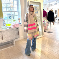 Shawl Collar Duster in Multi