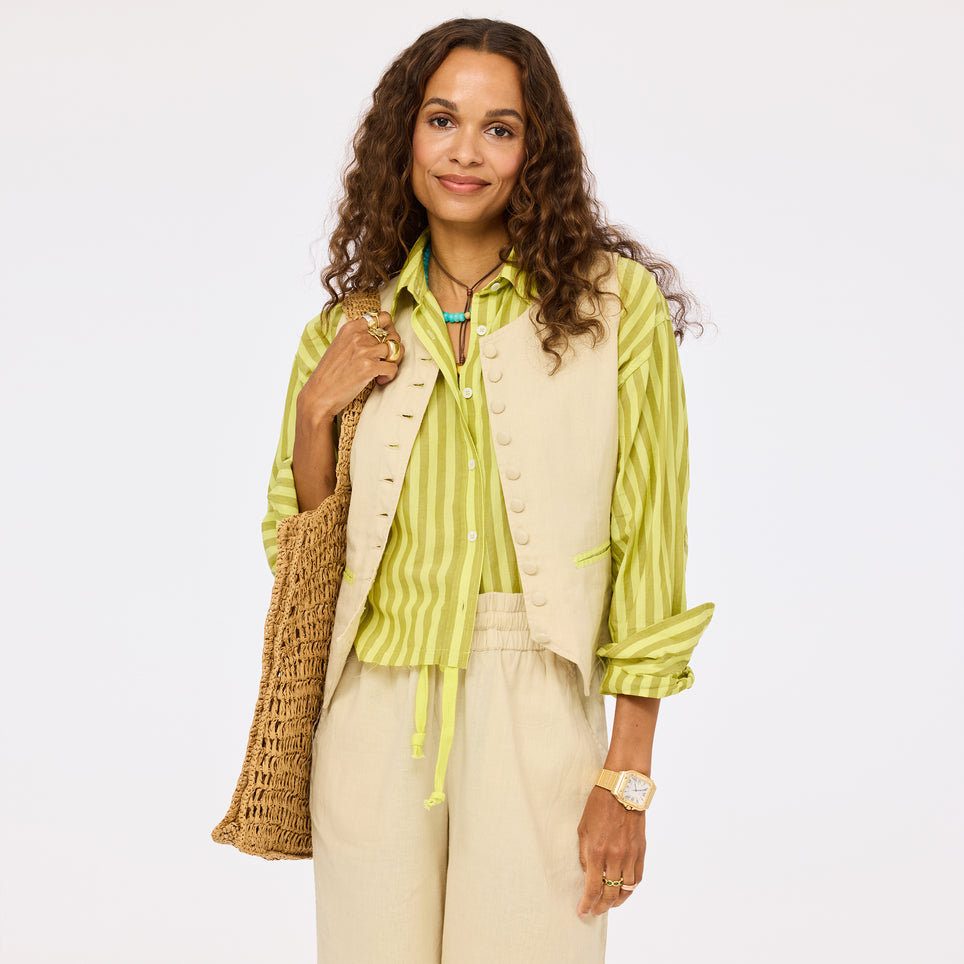 KR262-2233-kerri-rosenthal-tia-faded-stripe-shirt-in-cactus-dark-citron-1