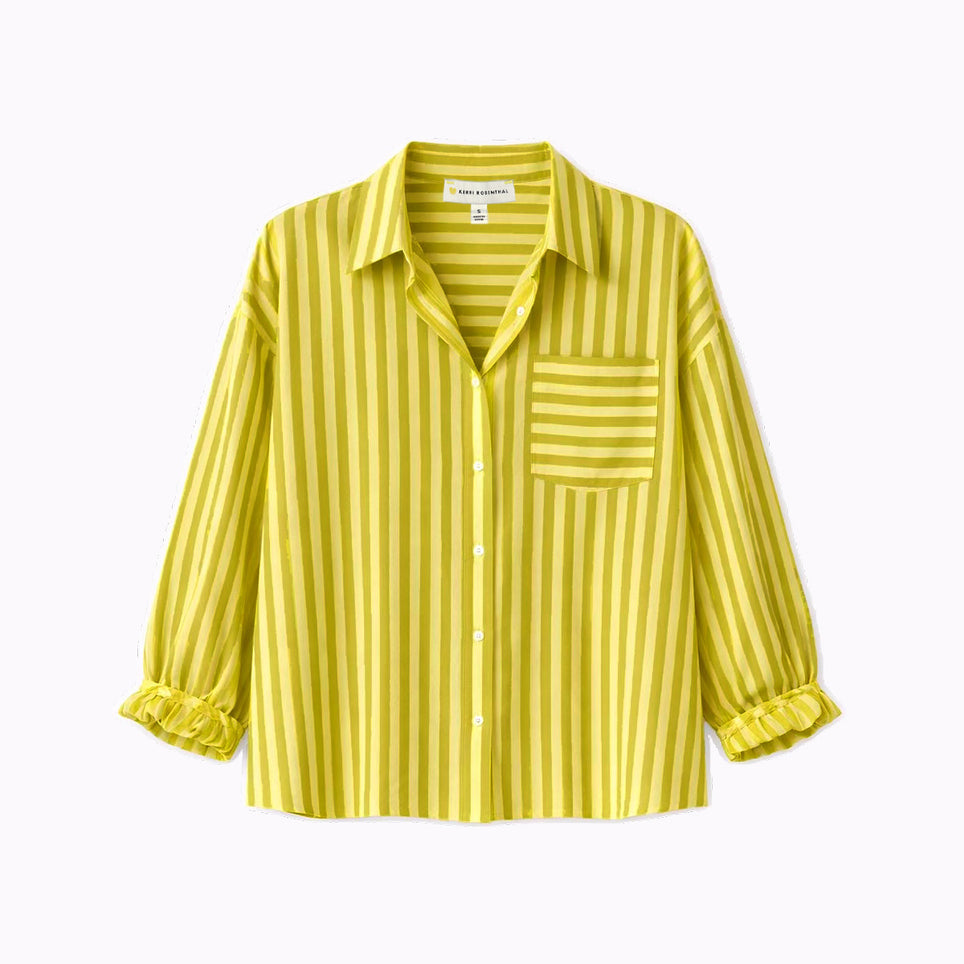 KR262-2233-kerri-rosenthal-tia-faded-stripe-shirt-in-cactus-dark-citron-1