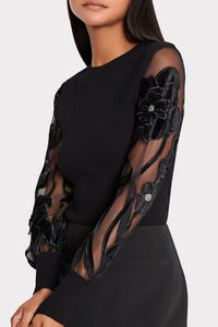 KRT717-milly-rosita-sheer-sleeve-creneck-sweater-in-black-2