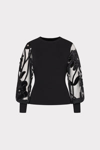 KRT717-milly-rosita-sheer-sleeve-creneck-sweater-in-black-3