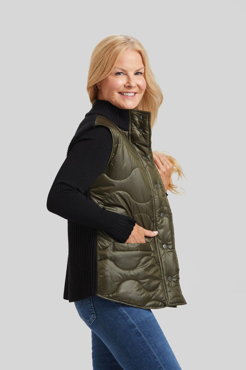 Quilted Go To's Vest in Olive