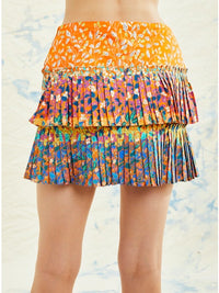 Verona Skirt in Samira Print Orange