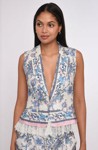 Kay Vest in Greta Scarf Print
