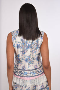 Kay Vest in Greta Scarf Print