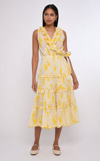 Remy Sleeveless Maxi Dress in Forsythia Floral Print
