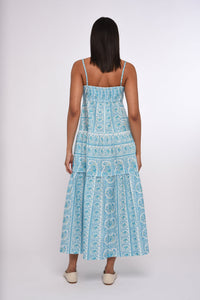 Mara Maxi Dress in Kate Border Print